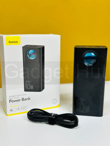 Baseus Power Bank 65W 30000mAh Amblight For Laptop Mobile Macbook – Black Color